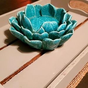 Lotus Flower Ceramic Candle Holder